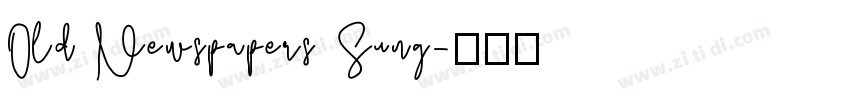 0ld Newspapers Sung字体转换